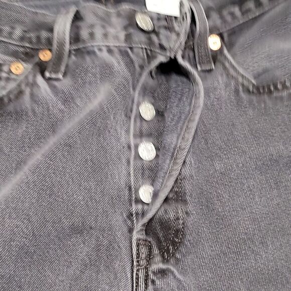 Vtg Levis 501 Jeans 33x30 Black Distressed Dominican Republic Button Front - Picture 7 of 15